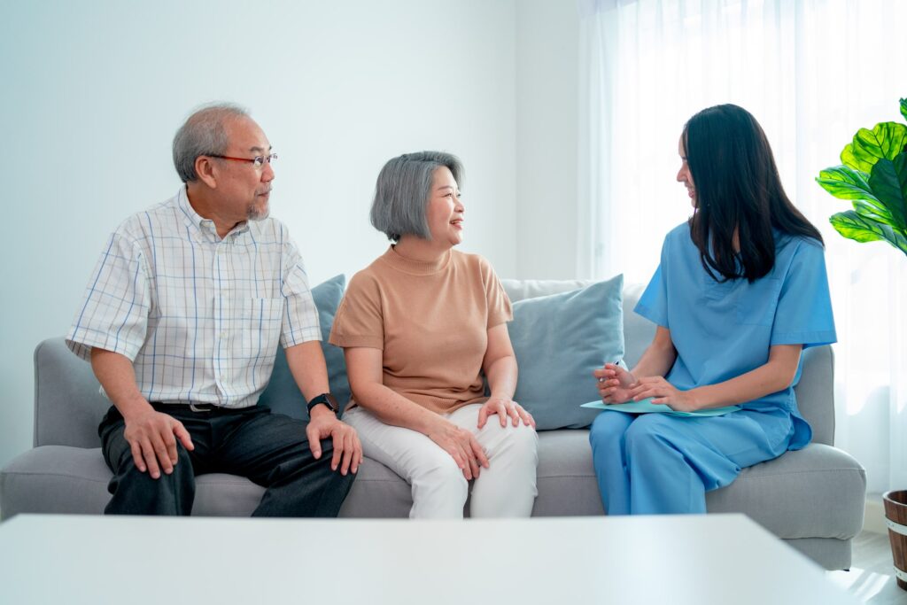 elderly couple engaged in the clinical trial