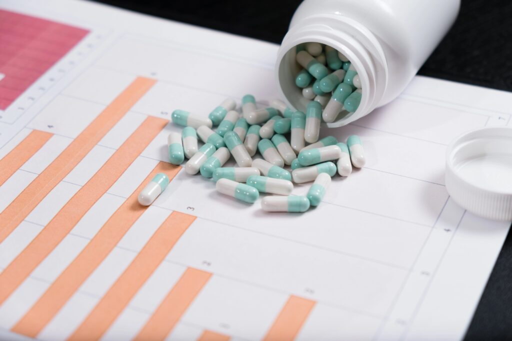 graph showing trial costs for small pharma